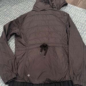lululemon athletica Black Hooded Packable Puffer Jacket